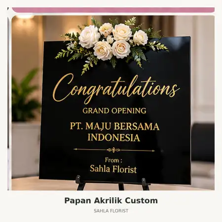Papan Bunga Akrilik Kawasan Industri Makassar